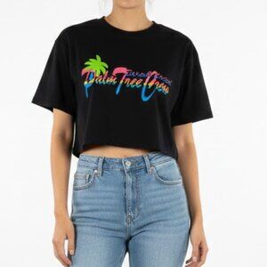 Solid & Striped Palm Tree Crew cropped t-shirt NWT
